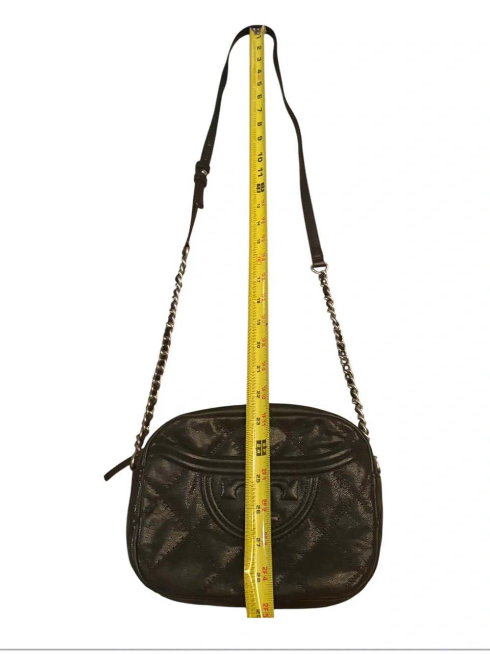 TORY BURCH Kira Black Quilted Leather Shoulder/Crossbody Bag